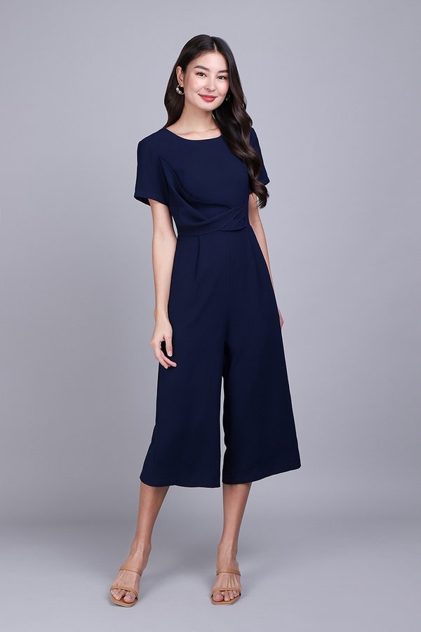 Claude Romper In Navy Blue