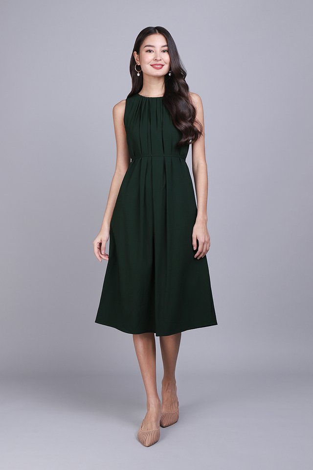 Stephanie Dress In Forest Green