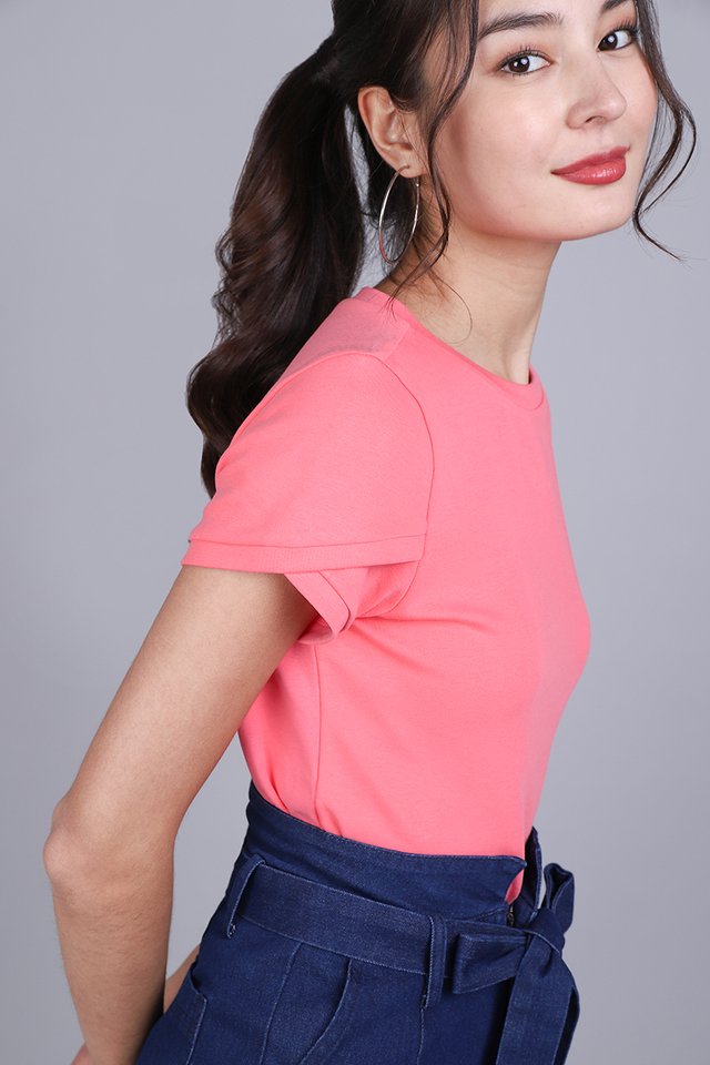 [BO] Angie Top In Coral Pink