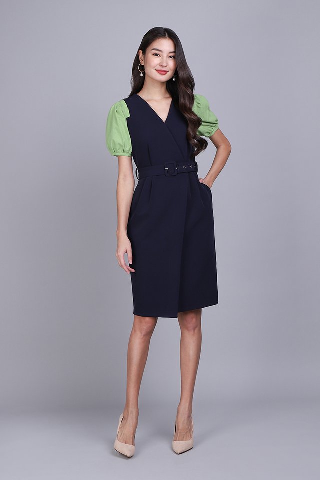 Carly Dress In Navy Blue
