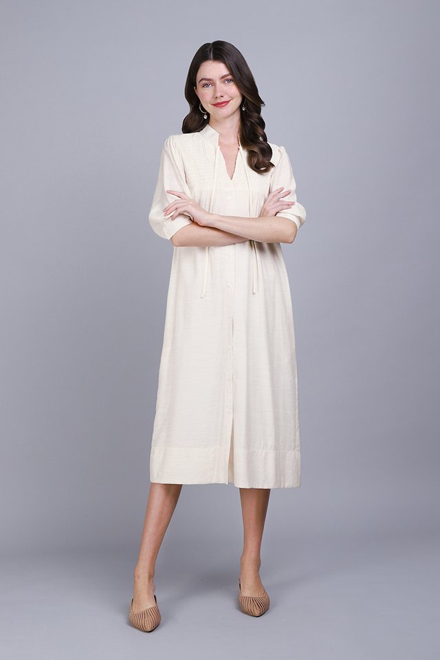Lara Dress In Ivory Cream