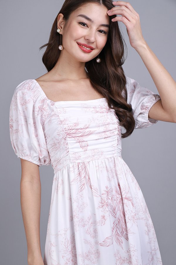 Rivera Dress In Pink Florals