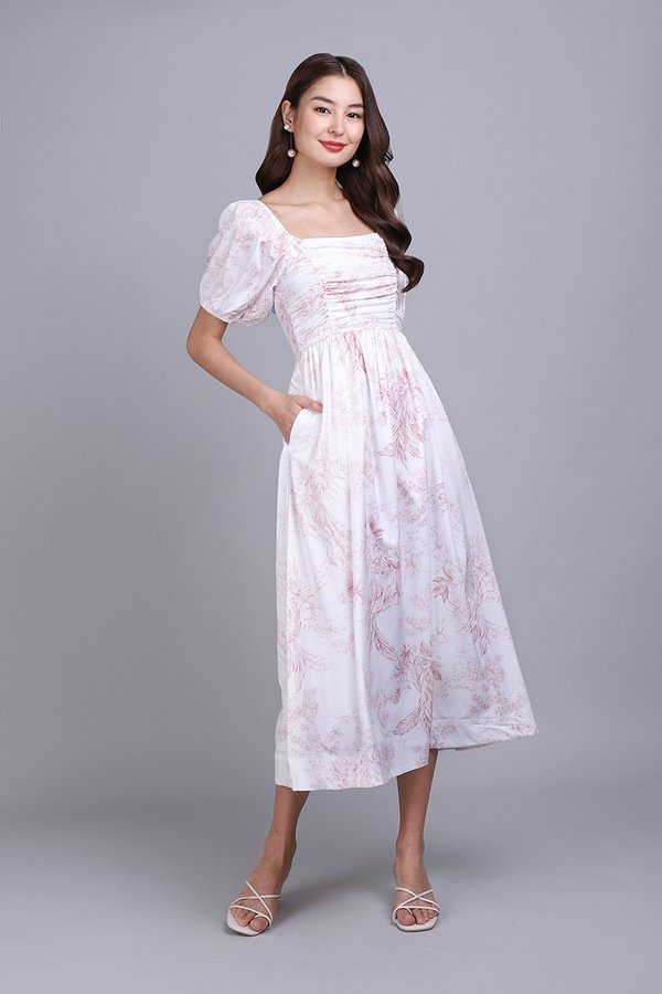 Rivera Dress In Pink Florals
