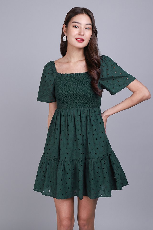 Gerry Dress In Forest Green