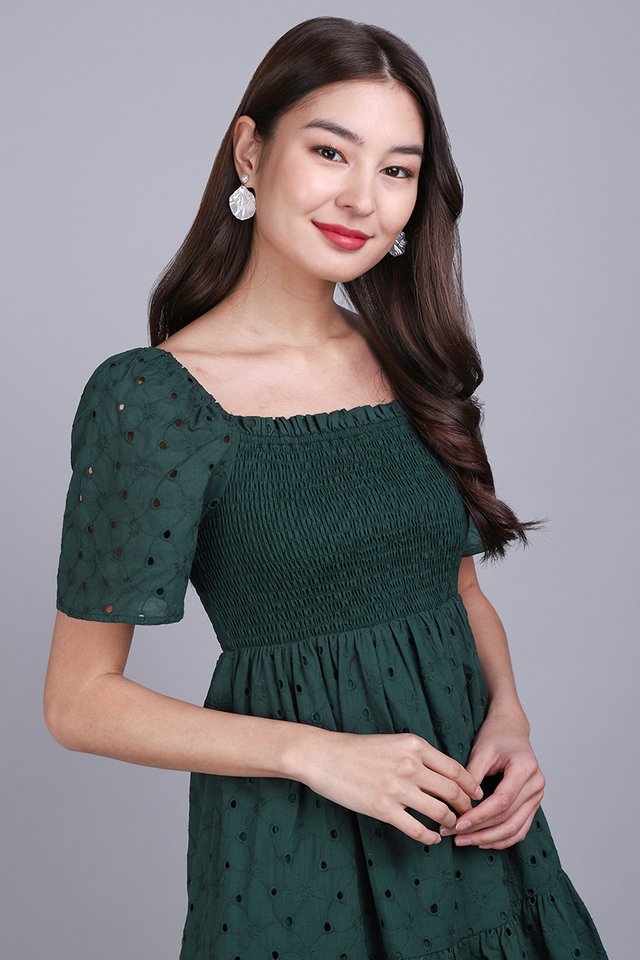 Gerry Dress In Forest Green