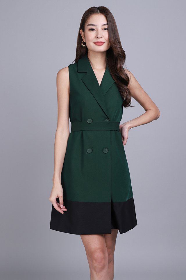 Anja Dress In Forest Green