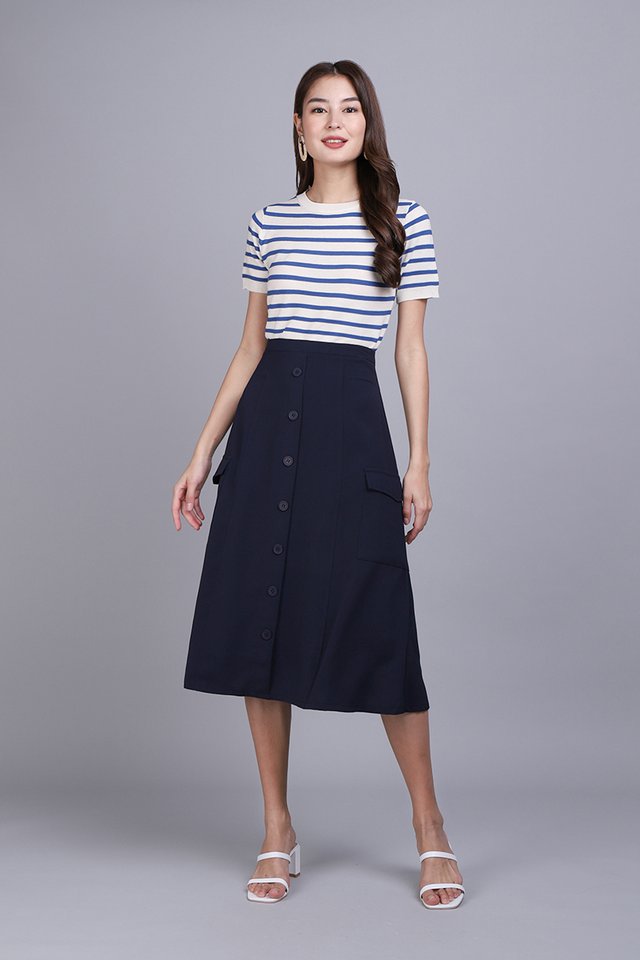 Jerrine Skirt In Navy Blue