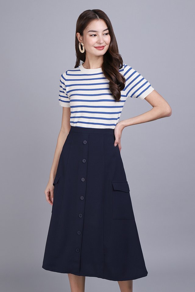 Jerrine Skirt In Navy Blue