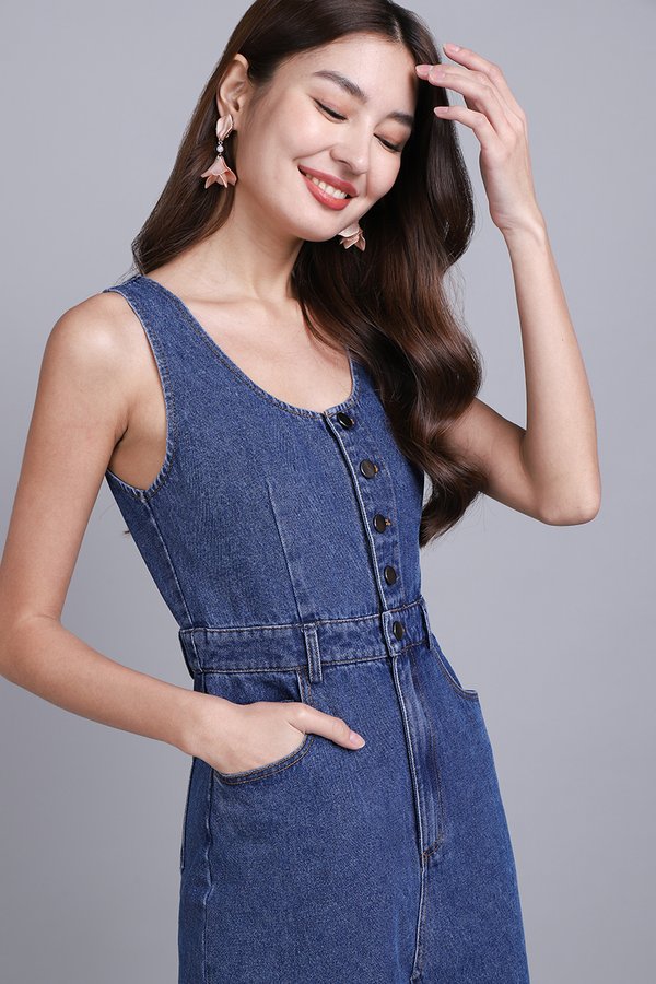 Narelle Dress In Dark Wash