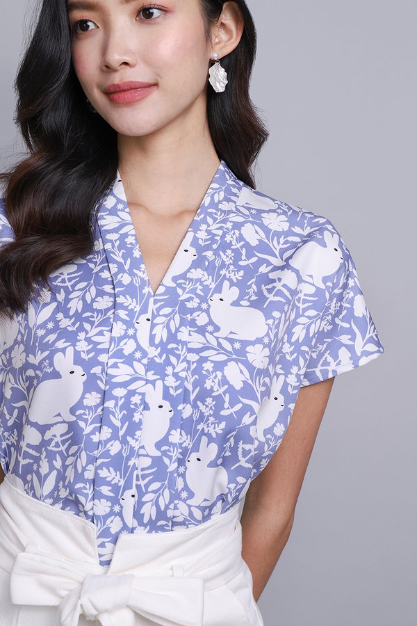 Best Things In Life Top In Blue Rabbits