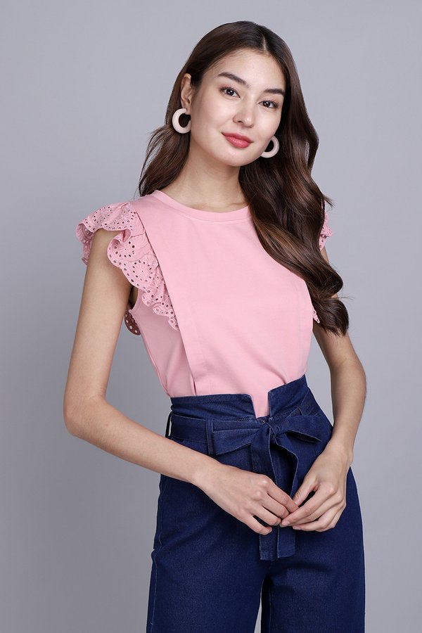 Arabelle Top In Dusty Pink