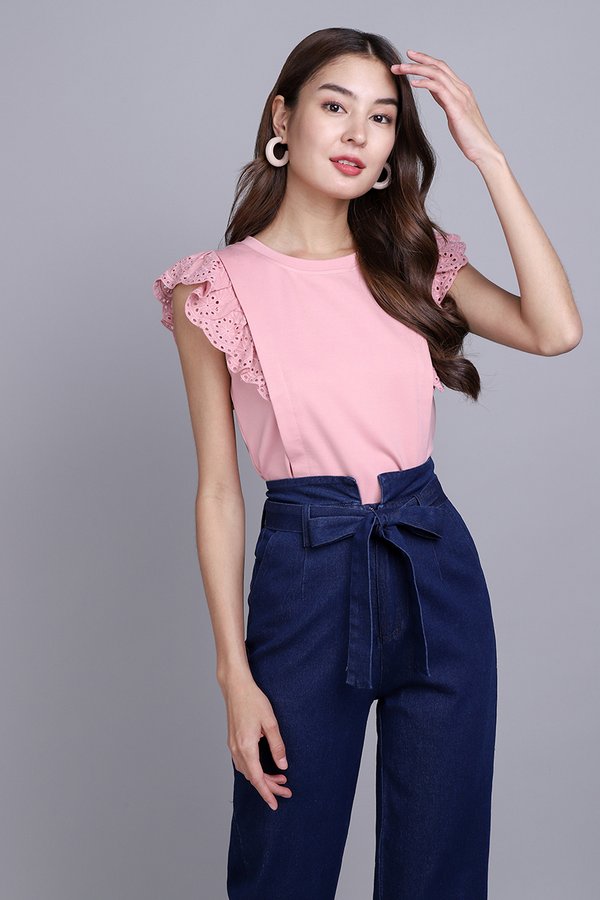 Arabelle Top In Dusty Pink