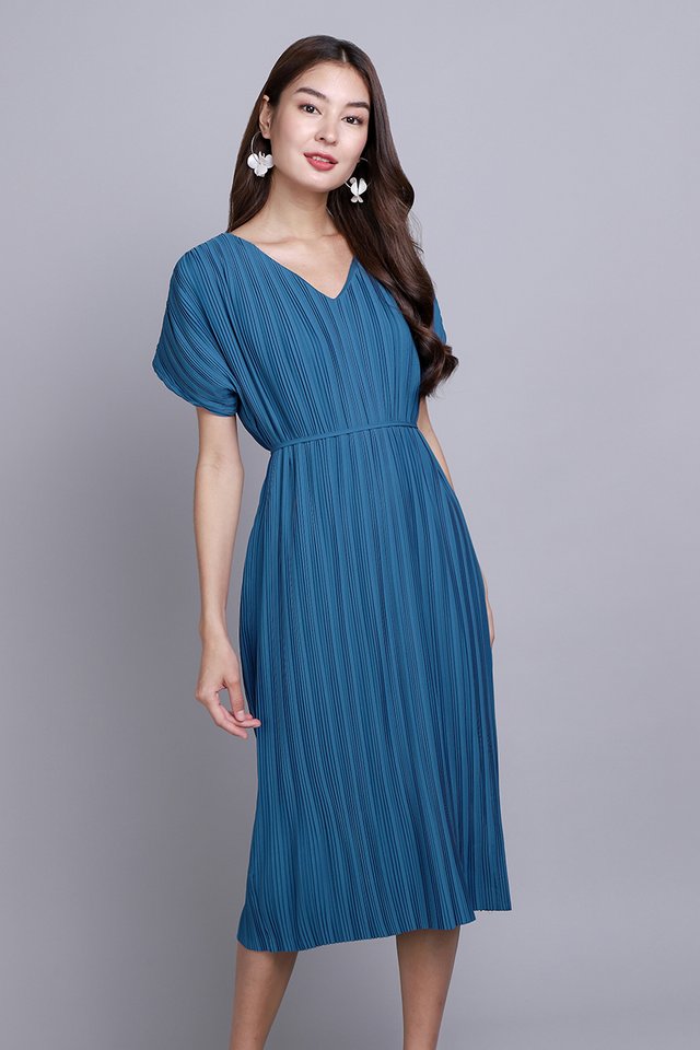 Hera Dress In Cerulean Blue