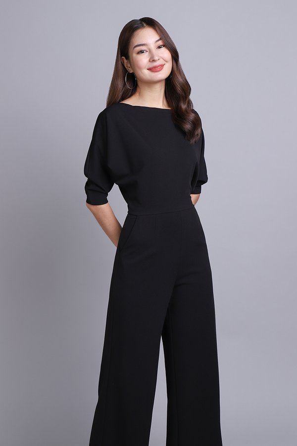 Camille Romper In Classic Black
