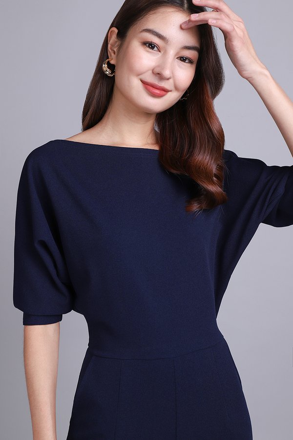 Camille Romper In Navy Blue