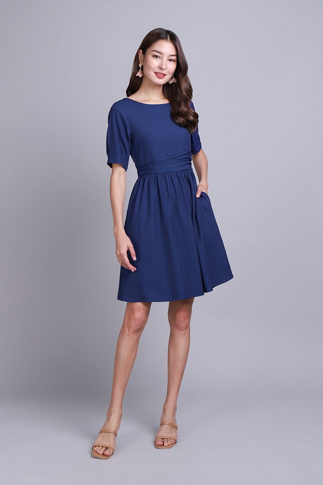 Keline Dress In Navy Blue