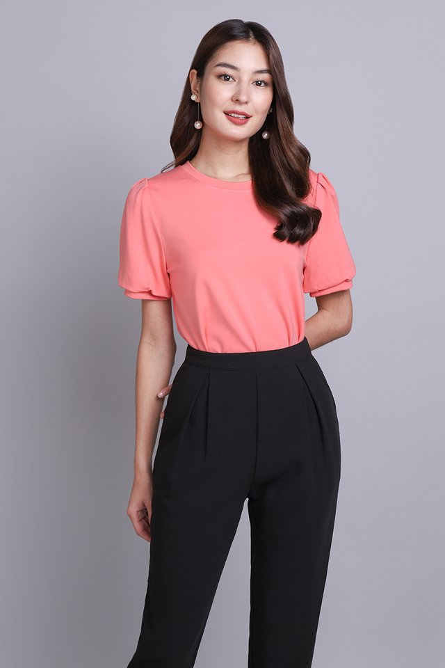 Lucie Top In Coral Pink