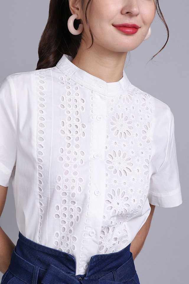 Dion Top In Classic White