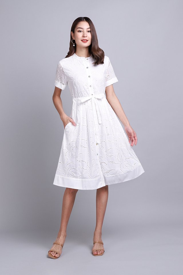 Amandine Dress In Classic White