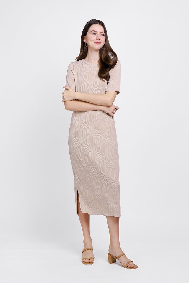 Morgane Dress In Light Taupe