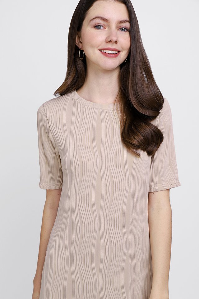 Morgane Dress In Light Taupe