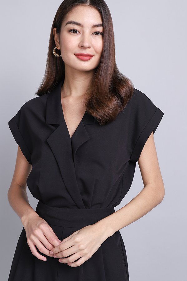 [Backorder] Lila Romper In Classic Black