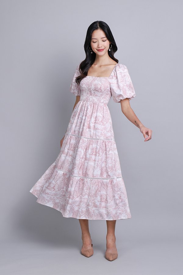 Reine Dress In Pink Porcelain