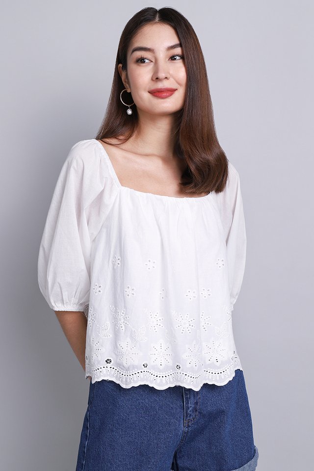 Jacqueline Top In Classic White