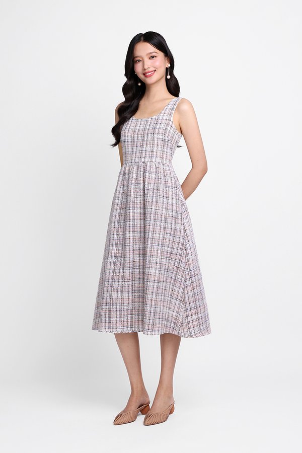 Antoine Dress In Light Tweed