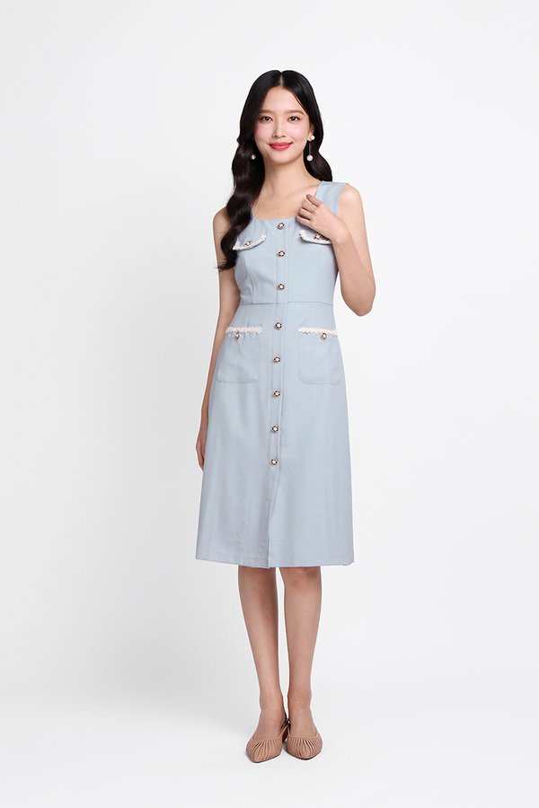 Genevieve Dress In Sky Blue