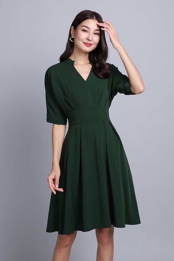 Gigi Dress In Forest Green