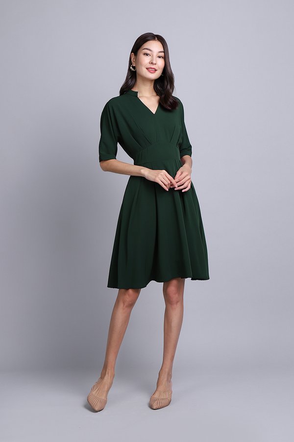 Gigi Dress In Forest Green