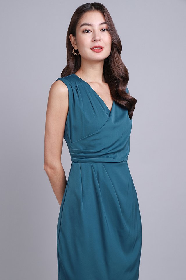 Cecily Dress In Prussian Blue