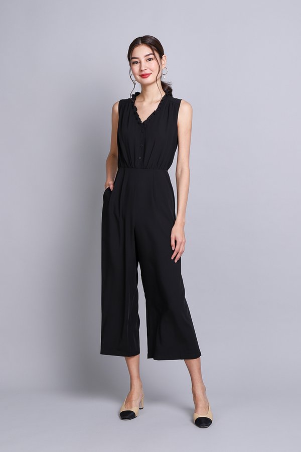Flyn Romper In Classic Black