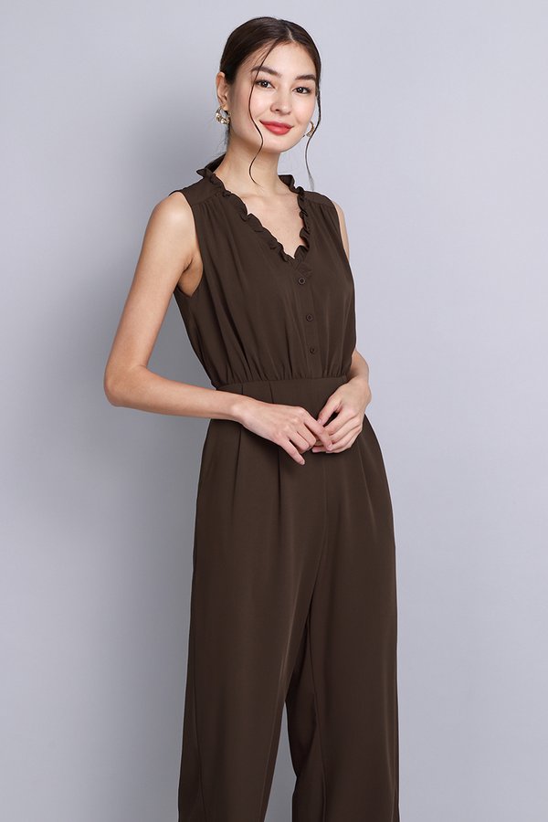 Flyn Romper In Cocoa