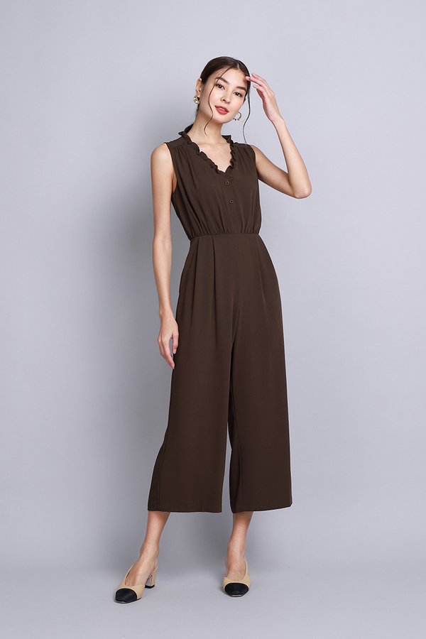 Flyn Romper In Cocoa