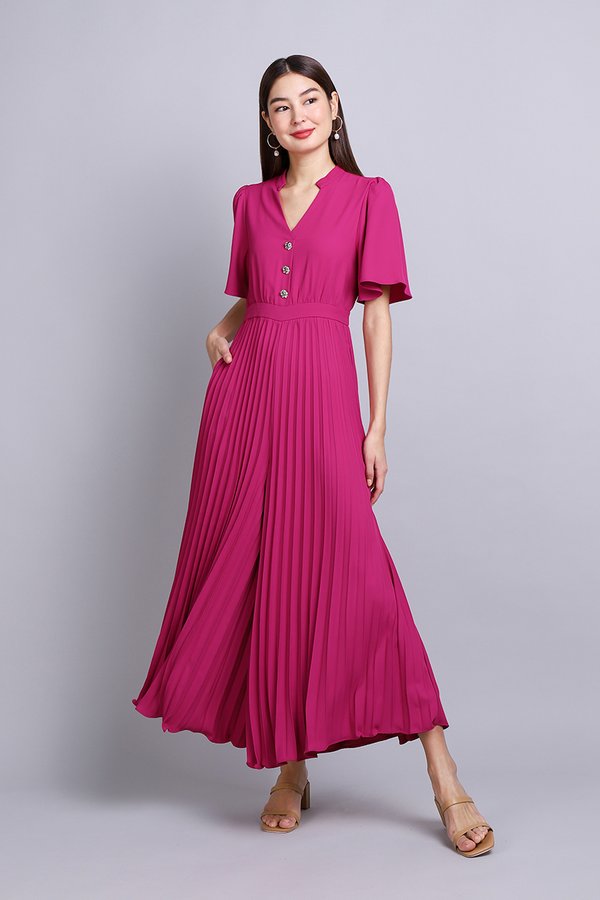 Callie Romper In Magenta