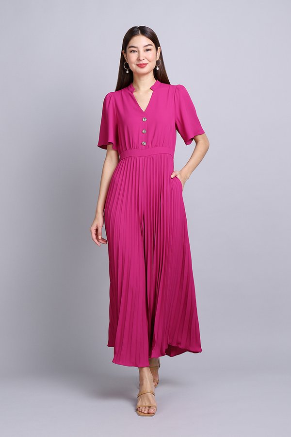 Callie Romper In Magenta