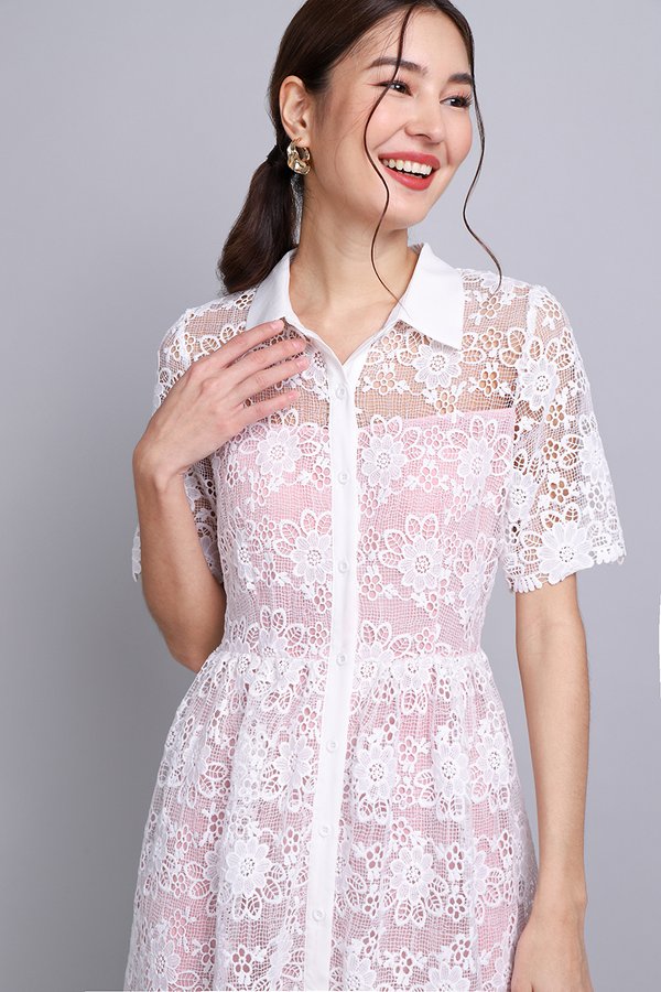 Georgiana Dress In Classic White