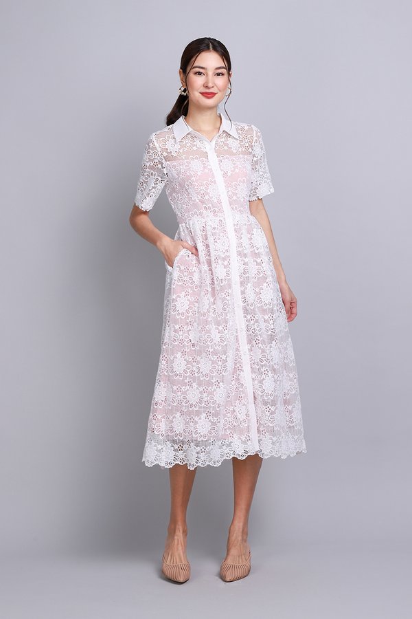 Georgiana Dress In Classic White