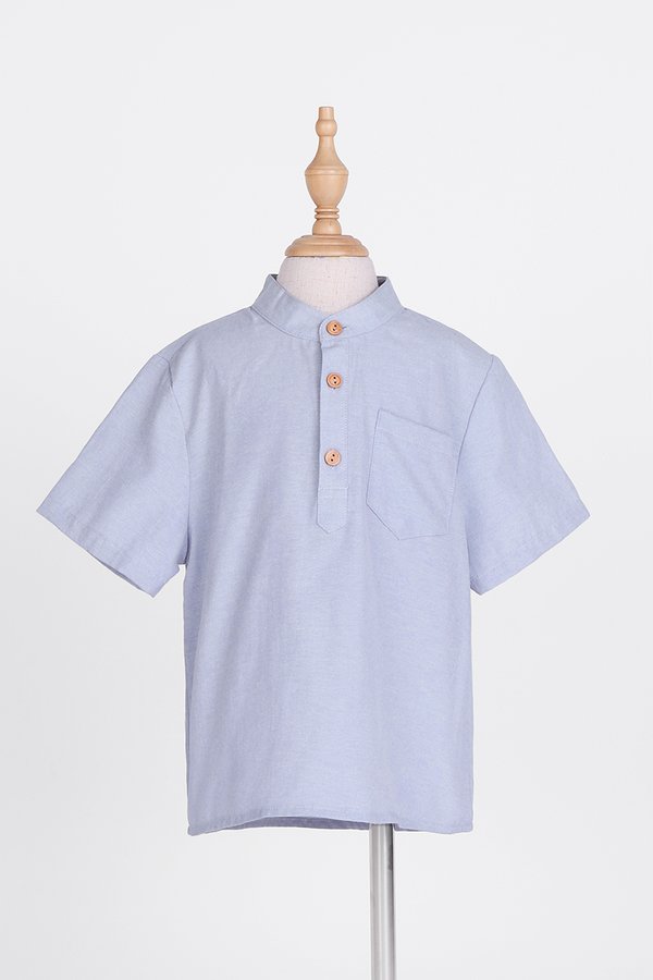 Connor Boy Shirt In Oxford Blue