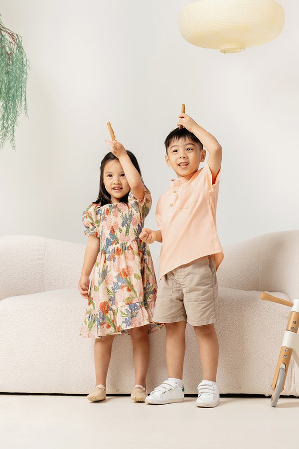Connor Boy Shirt In Tangerine