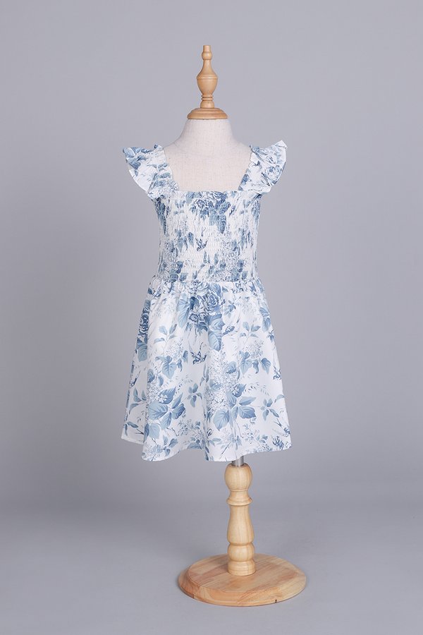 Skylar Girl Dress In Dark Porcelain