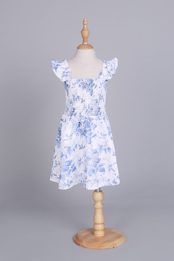 Skylar Girl Dress In Light Porcelain