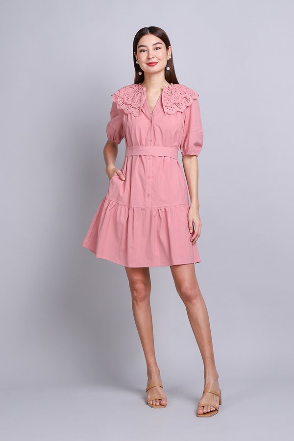 Bambi Dress In Dusty Pink
