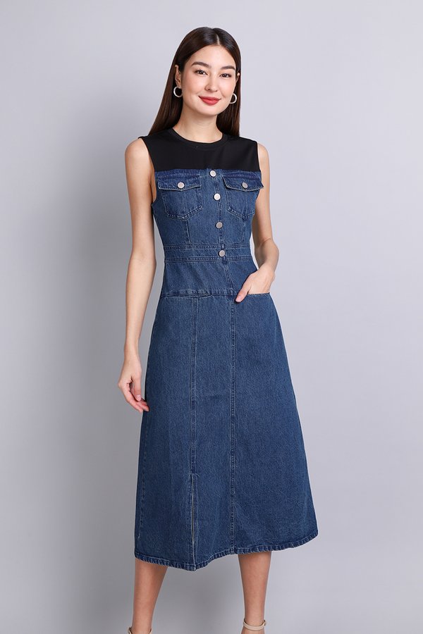 Emilia Dress In Dark Wash