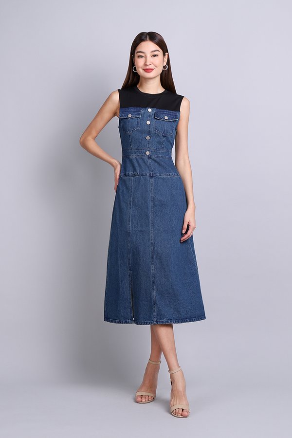 Emilia Dress In Dark Wash