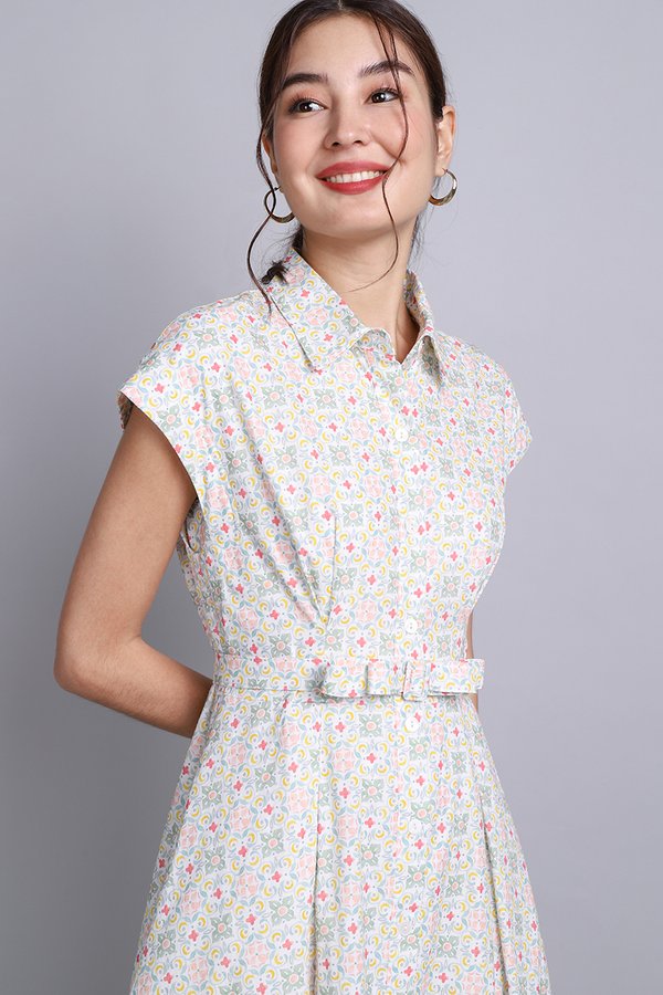 Nora Dress In Pastel Prints