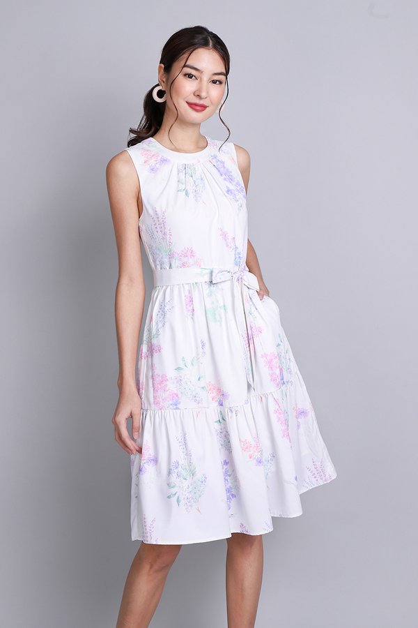 Kiara Dress In Lavender Florals