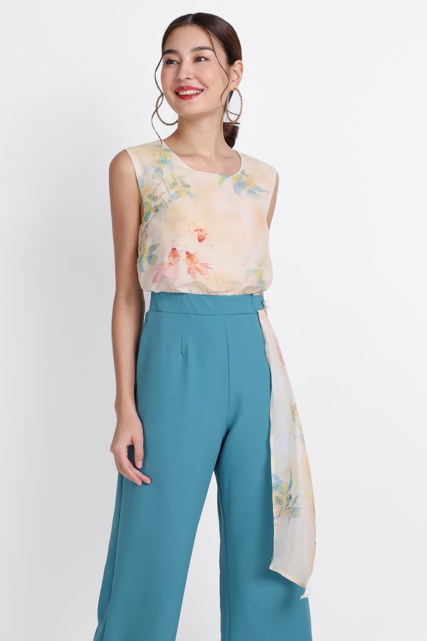 Koi Romper In Aqua